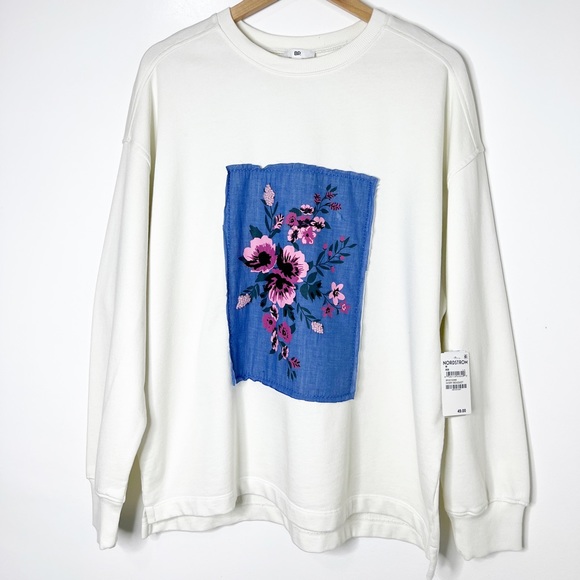 bp Sweaters - NWT bp. Floral Ivory Bouquet Crew Neck Sweater Size Medium